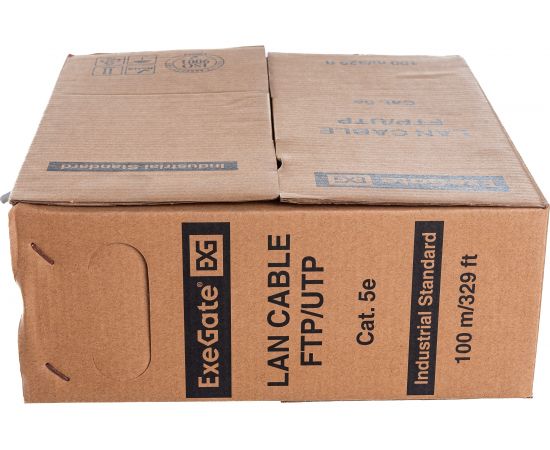 Кабель UTP ExeGate 4 пары, категория 5e, Special CCA, 26AWG, бухта 100м, серый, PVC 281818 – изображение 4