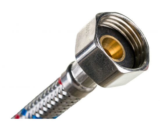 Гибкая подводка для воды Gigant с оплеткой из нержавеющей стали, 1/2""х150 см, г/г P-150-GG – изображение 4