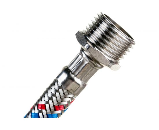 Гибкая подводка для воды Gigant с оплеткой из нержавеющей стали, 1/2""х80 см, г/ш P-80-GW – изображение 4