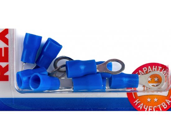 Кольцевой изолированный наконечник REXANT d 5,3 мм 1,5-2,5мм2 НКи 2.5-5 синий 10 шт 06-0419-A – изображение 4