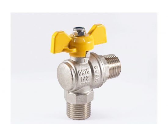 Шаровой кран PROFACTOR угловой для газа PF GAS н/н бабочка 1/2 дюйма PF GBV 336M – изображение 5