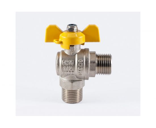 Шаровой кран PROFACTOR угловой для газа PF GAS н/н бабочка 1/2 дюйма PF GBV 336M – изображение 6