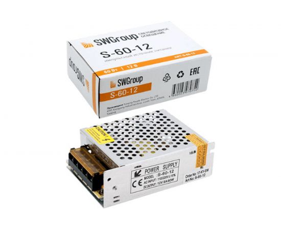 Блок питания SWG-60-12 сетка, 60 W, 12V S00000000142 – изображение 8