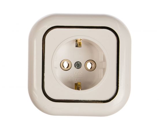 Розетка Кунцево-Электро ВАЛЕНТИНА скрытой установки, с з/к одноместная РС16-635 З 7654 