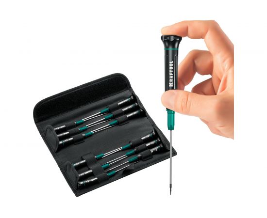 Набор отверток для точных работ 12 шт., KRAFTOOL Precision 12 25689 