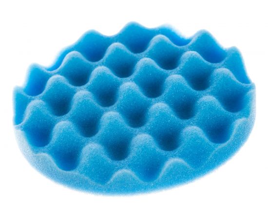 Рифленый полировальный диск на липучке PRO.STO 150x30 мм жесткий голубой 003-00242 – изображение 2