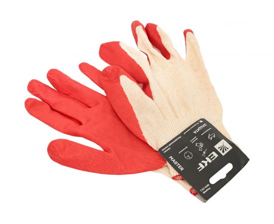 Рабочие перчатки EKF Master ЗАЩИТА с одинарным латексным обливом, 10 размер pe13lt-10-mas – изображение 2