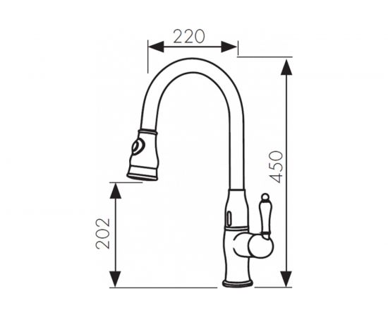 Сенсорный смеситель для кухни KAISER Vincent-Sensor боковой, с выдвижной лейкой, O35 31366 – изображение 2