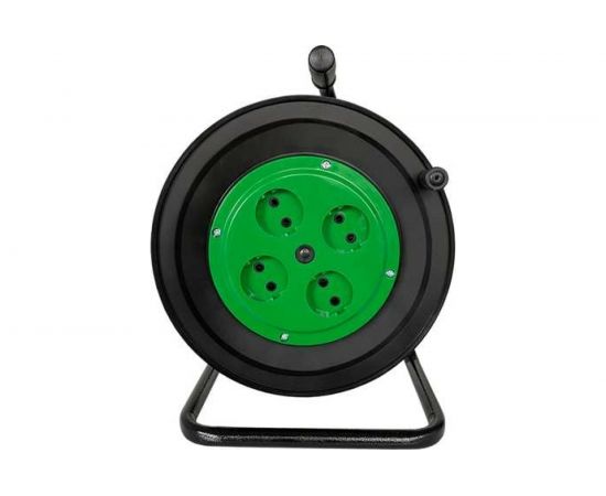 Электрический удлинитель на катушке SVET 20м/4розетки без заземления (КГ 2x2,5), 16А УХ-16-4-20-К КГ 2x2,5 EV0451-5321 – изображение 2