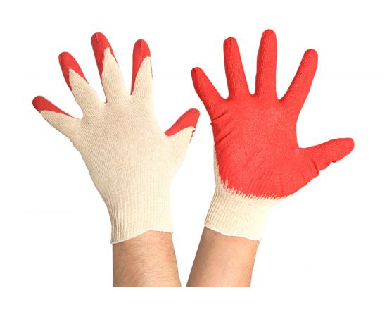 Рабочие перчатки EKF Master ЗАЩИТА с одинарным латексным обливом, 10 размер pe13lt-10-mas – изображение 3