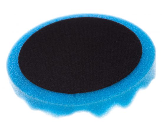 Рифленый полировальный диск на липучке PRO.STO 150x30 мм жесткий голубой 003-00242 – изображение 3