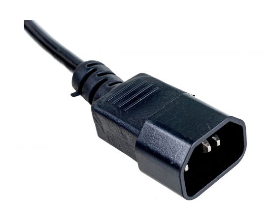 Удлинитель для ИБП ExeGate SPU-5-1.2B 5 евро, с заземлением 1.2м, вилка, C14, UPS, черный 221201 – изображение 3