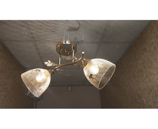 Люстра JUPITER LIGHTING золото-2х60W E27 230V, 26 см-48 см-18 см MО 85-5008/2 – изображение 3