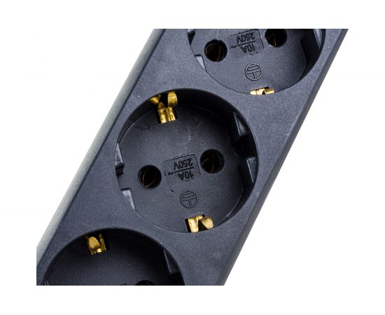 Удлинитель для ИБП ExeGate SPU-5-1.2B 5 евро, с заземлением 1.2м, вилка, C14, UPS, черный 221201 – изображение 4