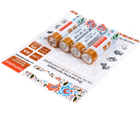 Элемент питания TDM LR6 AA Alkaline 1,5V BP-4 Народный SQ1702-0007 – изображение 4