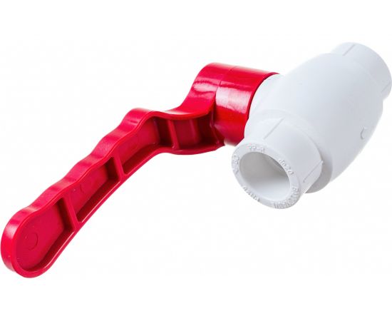 Шаровой кран Blue Ocean (шар - латунь) полипропиленовый для ГВС рычаг - 20 PPRF/BV/PPR/HW-1(W)-20 – изображение 4