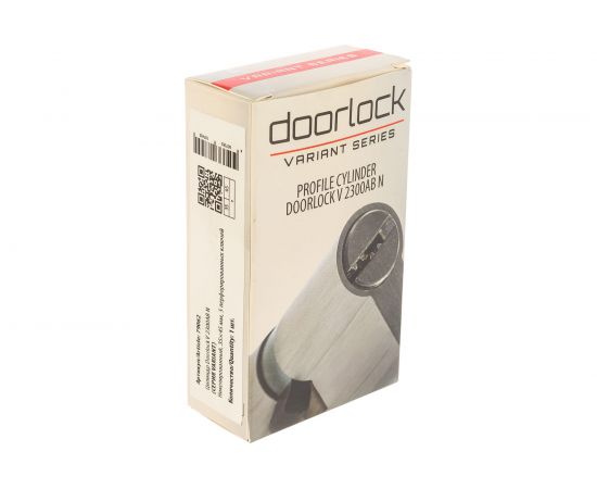 Цилиндр DOORLOCK V 2300AB N серия Variant, никелированный, 35x45 мм, 5 перф.ключей 79062 – изображение 5