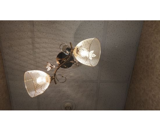 Люстра JUPITER LIGHTING золото-2х60W E27 230V, 26 см-48 см-18 см MО 85-5008/2 – изображение 5