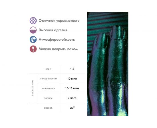 Эмаль KUDO CHAMELEON аэрозоль цвет Вечерняя гроза 520мл 11602882 – изображение 6