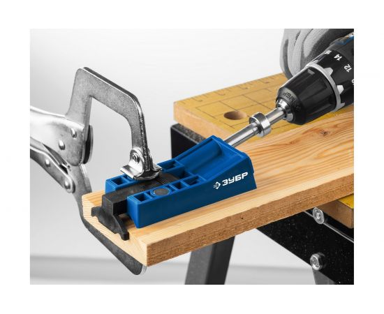 Двойной кондуктор в кейсе для глухих отверстий ЗУБР 2 отверстия 30091 – изображение 6