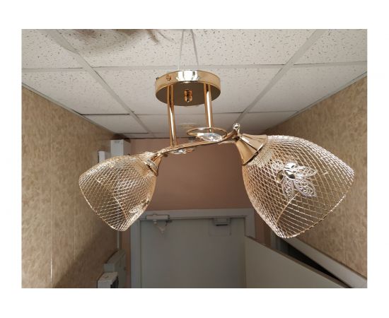 Люстра JUPITER LIGHTING золото-2х60W E27 230V, 26 см-48 см-18 см MО 85-5008/2 – изображение 9