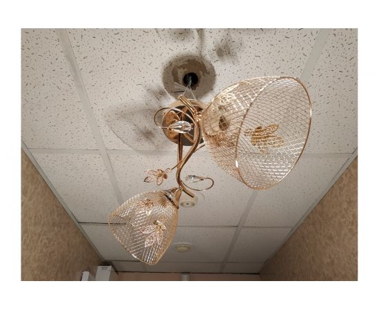 Люстра JUPITER LIGHTING золото-2х60W E27 230V, 26 см-48 см-18 см MО 85-5008/2 – изображение 10