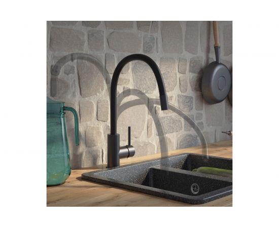 Смеситель для кухни IDDIS Kitchen 360 черный матовый K36BLJ0i05 – изображение 10