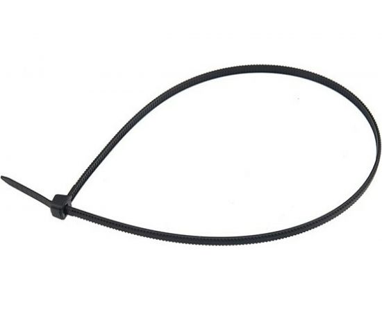 Нейлоновая хомут-стяжка с тройным замком REXANT 350x4,8 мм, черная, упаковка 100 шт. 67-0351 