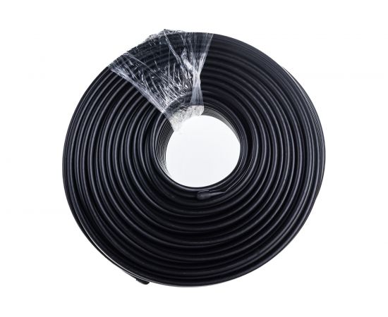 Коаксиальный кабель REXANT RG-6U, 75 Ом, CCS/Al/Al, 64%, бухта 100 м, черный OUTDOOR 01-2202 