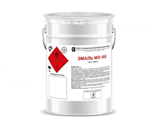 Эмаль ЗАГОРСКИЙ ЛАКОКРАСОЧНЫЙ ЗАВОД МЛ-165 серая, 4 кг ZLK05273 