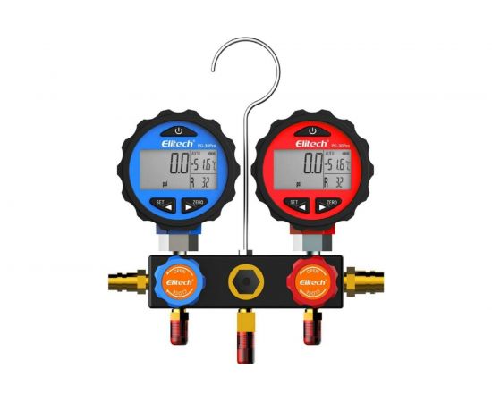 Цифровой манометрический коллектор в комплекте с адаптерами Elitech DMG3 