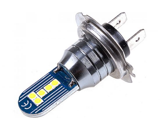 Автолампа SKYWAY диод H7 12-24V 10 SMD 1-конт белая блистер ближний, дальний, компл 2 шт S08202049 