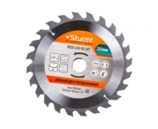 Диск пильный (235x30/20 мм; 24 зуба) Sturm 9020-235-30-24T 