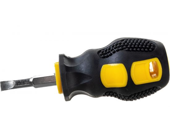 Отвертка c переставным жалом (CrV сталь, прорезиненная ручка, 6х40 мм, PH2/SL6) FIT IT Коротыш 56226 