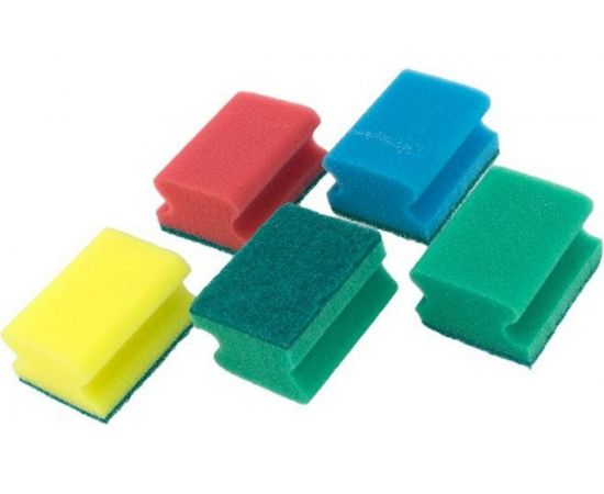 Поролоновая губка с абразивным слоем DolleX PROFILE 85х65х44 мм, 5 шт. GAA-03 