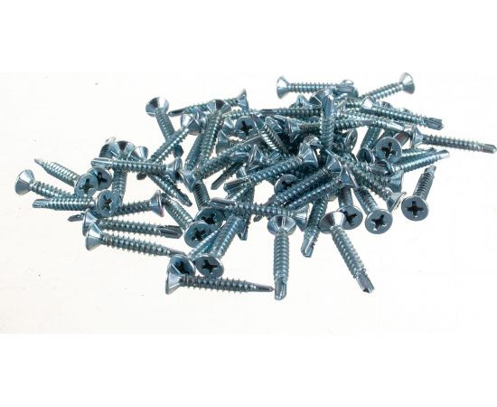 Оконный саморез Качественный КРЕПЕЖ 3.9х25 белый сверло 280 шт 0300089 КЧ 