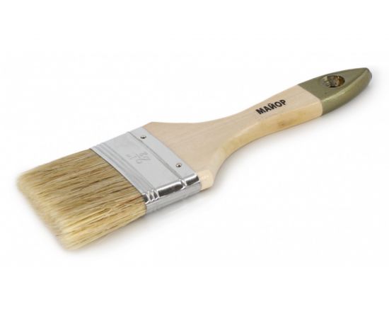 Плоская кисть ZOLDER Армейская Майор 63 х 12 мм, натуральная щетина, деревянная ручка 126040а 