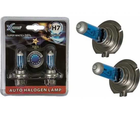Автомобильная лампа XENITE SUPER WHITE H7, PX26d, 12 В, 2 шт. 1007046 
