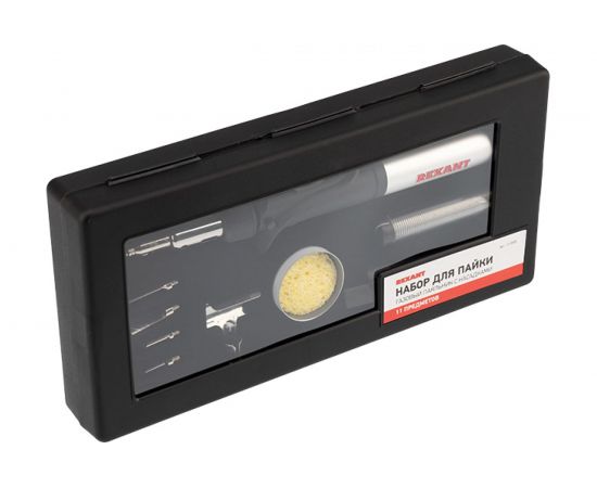 Газовый паяльник с пьезоподжигом REXANT 17 мл, 11 предметов 12-0505 – изображение 14