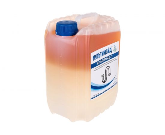 Усиленное двухфазное средство для прочистки труб от засоров МУЛЬТИМЭЙД 77 с дезинфицирующим эффектом 5 л 4607002304110 – изображение 2