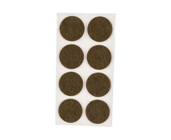 Самоклеящиеся накладки на мебельные ножки Stayer COMFORT фетровые, коричневые, круглые - диаметр 25 мм, 8 шт 40910-25 – изображение 2