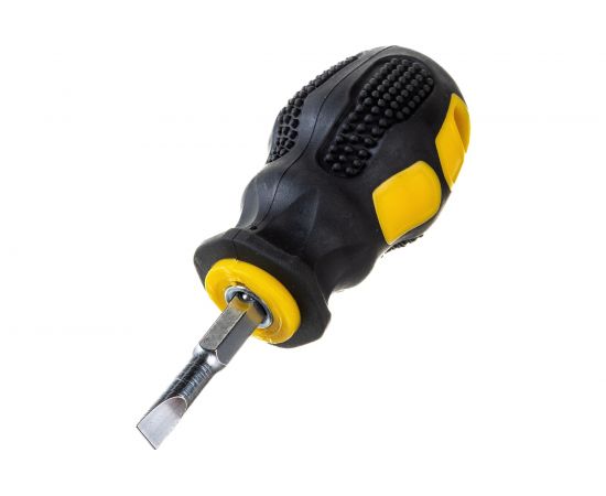 Отвертка c переставным жалом (CrV сталь, прорезиненная ручка, 6х40 мм, PH2/SL6) FIT IT Коротыш 56226 – изображение 2