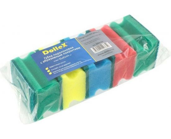 Поролоновая губка с абразивным слоем DolleX PROFILE 85х65х44 мм, 5 шт. GAA-03 – изображение 2