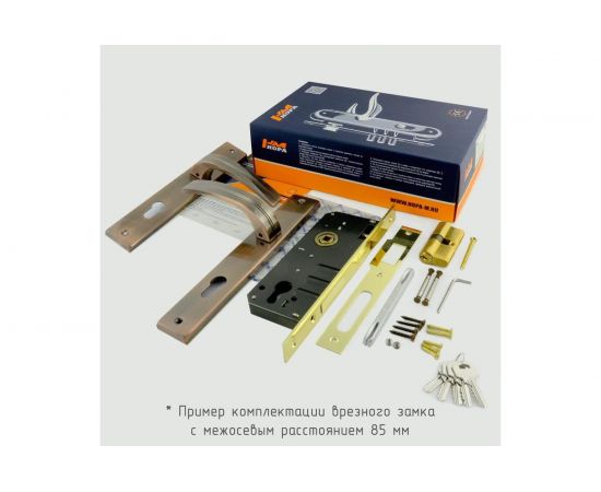 Врезной замок НОРА-М N106-85 К золото, backset 40 мм 17134 – изображение 3