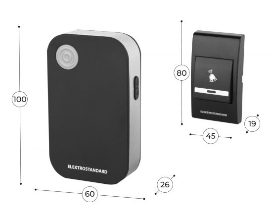 Электрический бытовой дверной звонок Elektrostandard DBQ22M WL 36M IP40 черный a044636 – изображение 3