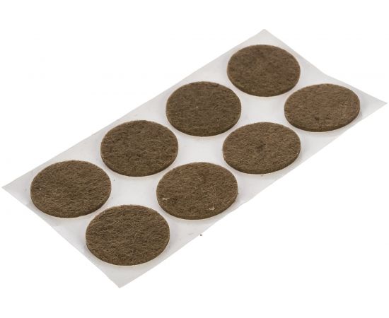Самоклеящиеся накладки на мебельные ножки Stayer COMFORT фетровые, коричневые, круглые - диаметр 25 мм, 8 шт 40910-25 – изображение 3