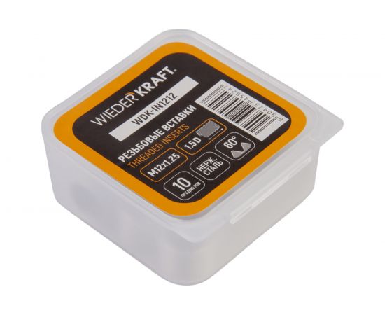 Резьбовые вставки WIEDERKRAFT M12X1.25, 10 предметов WDK-IN1212 – изображение 4