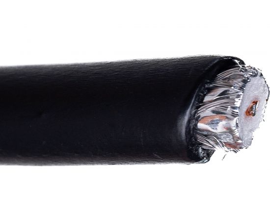 Коаксиальный кабель REXANT RG-6U, 75 Ом, CCS/Al/Al, 64%, бухта 100 м, черный OUTDOOR 01-2202 – изображение 4