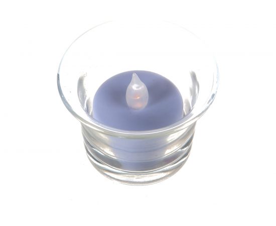 Светодиодная чайная свеча VEGAS Классика в стеклянном подсвечнике, 6х5см, с батарейкой 55049 – изображение 4