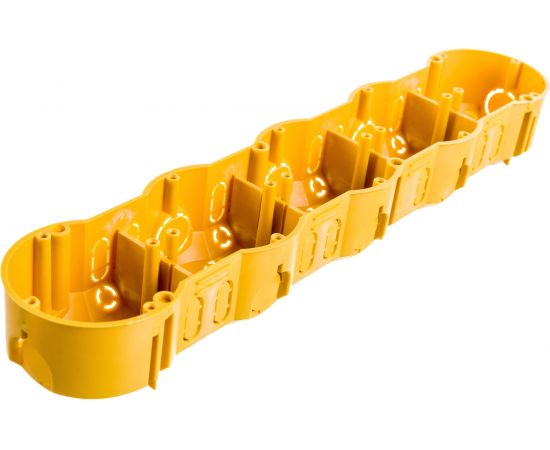 Установочная приборная коробка (подрозетник) KOPOS 354x50 пятипостовая прямоугольная для монтажа в полые стены IP30 в гипсокартон (комплект из 2 шт.) KP 64/5L_NA – изображение 5